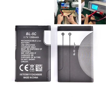 1200mAh BL-5C ליתיום סוללה עבור הטלפון הנייד הסוללה כרטיס רמקול, סוללה נטענת