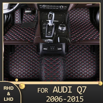 MIDOON עור המכונית מחצלות עבור אאודי Q7(ארבעה מושבים) 2006 2007 2008 2009 2010-2015 מותאם אישית אוטומטי הרגל ריפוד הרכב שטיחים כיסוי