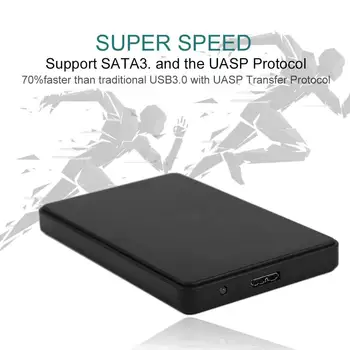 אופנה 2.5 אינץ SATA חיצוני המתחם USB3.0 HDD מארז ABS התיבה עבור כונן הדיסק קשיח תמיכה 3TB קיבולת