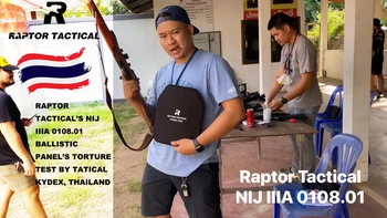 רפטור טקטי 10x12 NIJ IIIA חסין אש קשה של לוח הרסני מבחן וידאו שנעשה על ידי תאילנדי הלקוח