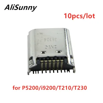 AliSunny 10pcs יציאת USB מחבר מזח עבור SamSung Tab 3 P5200 P5210 T211 T210 i9200 DC שקע טעינה תקע המטען חלקים