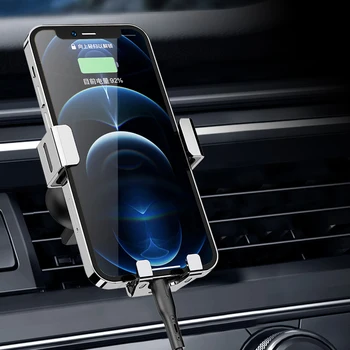 חדש הכבידה מחזיק רכב אלומיניום זכוכית טלפון אוורור קליפ הר סלולרי נייד לעמוד החכם GPS עבור iPhone 12 11 XS X XR Xiaomi