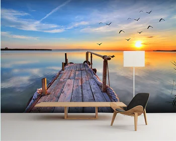 beibehang מותאם אישית מודרני ורוד הים שטח הרחבה בסלון ספה רקע חדר אוכל חדר השינה טפט papier peint