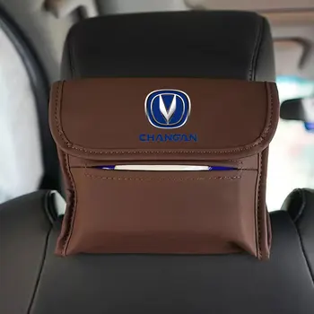 עור המכונית מגן השמש ברכב במושב אחורי רקמות קופסת אחסון עבור Changan CS35 בנוסף CS55 בנוסף CS75 בנוסף Eado יחידת X5 X7 EV 2019-2023