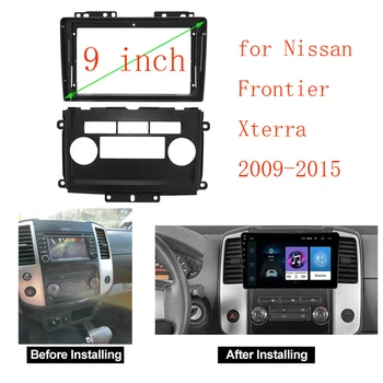 2 din 9 אינץ ' רדיו במכונית התקנה כפול דין DVD GPS Mp5 פלסטיק Fascia פאנל מסגרת ניסן הגבול/ הניסאן 2009-2015