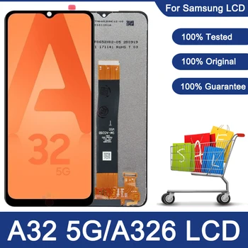 עבור Samsung Galaxy A32 5G A326 A326B A326BR תצוגת LCD מסך מגע דיגיטלית הרכבה 6.5