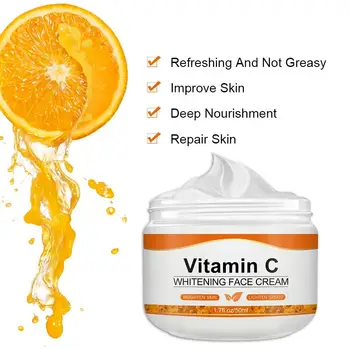 ויטמין C קרם פנים הסרת כתמים כהים הלבנת טיפול לחות אנטי-אייג ' ינג נגד קמטים מיצוק העור, טיפול קוסמטיקה