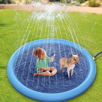 190*190cm מחמד ממטרה משטח לשחק קירור מחצלת בריכה מתנפחת תרסיס מים משטח שטיח אמבטיה הקיץ כלב מגניב אמבטיה כלבים
