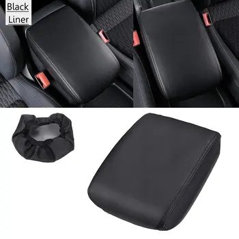 המכונית עור במרכז הקונסולה המושב תיבת כרית משענת יד כיסוי מגן כיסוי עבור Tiguan MK2 2016 2017 2018 שחור
