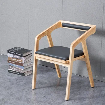 יצירתי מינימליסטי כיסא עץ Nordic Lounge Office חדר האוכל הזרוע כיסאות עיצוב איפור למבוגרים Sillas מוצרים ביתיים